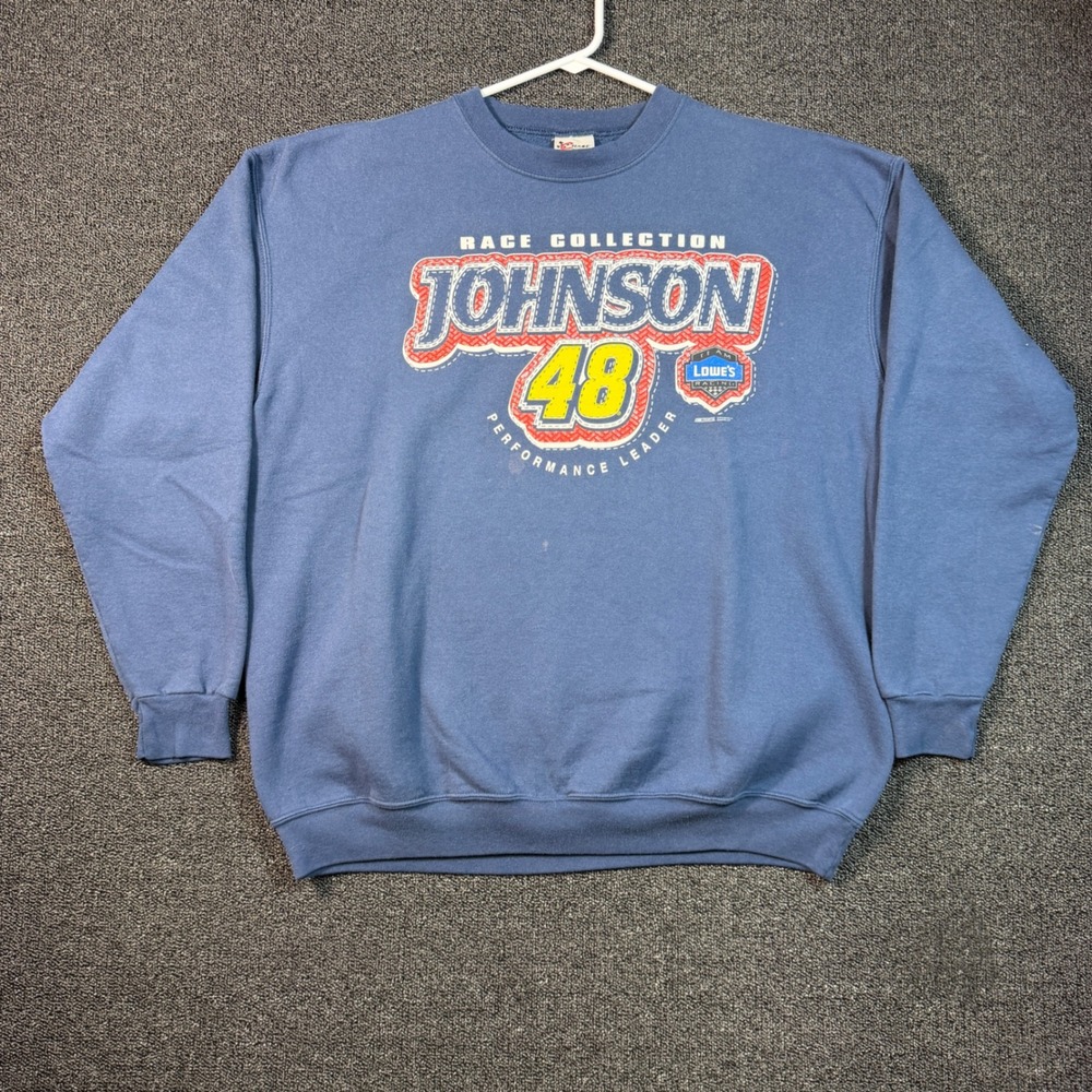 VTG 2005 Chase Authentics Jimmie Johnson NASCAR Crewneck Sweatshirt Mens XXL Y2K